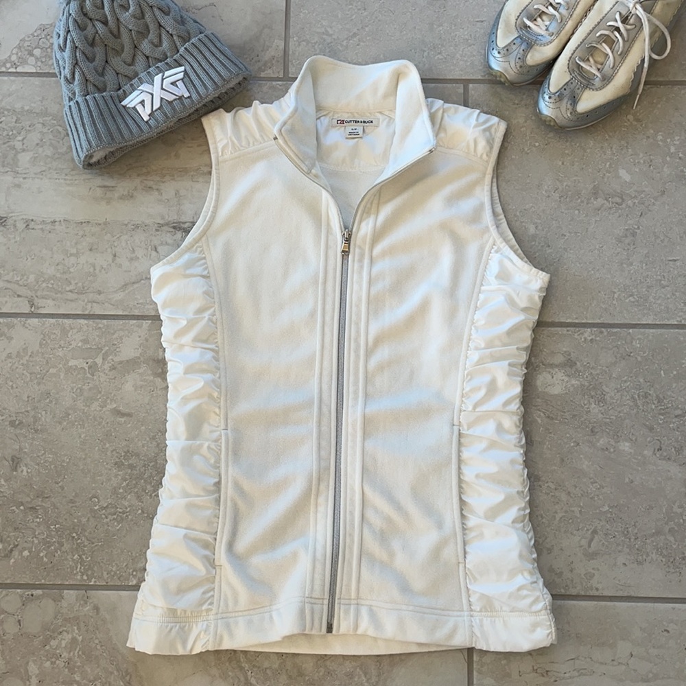 Cutter & Buck White Fleece Vest